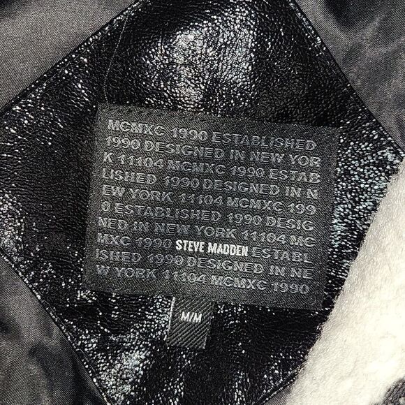 New Steve Madden Black & White Buffalo Plaid Fleece Zip-Up Women's Jacket - Picture 6 of 12